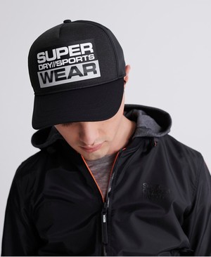 Superdry Sport Férfi Sapka Fekete | HNSFA9204